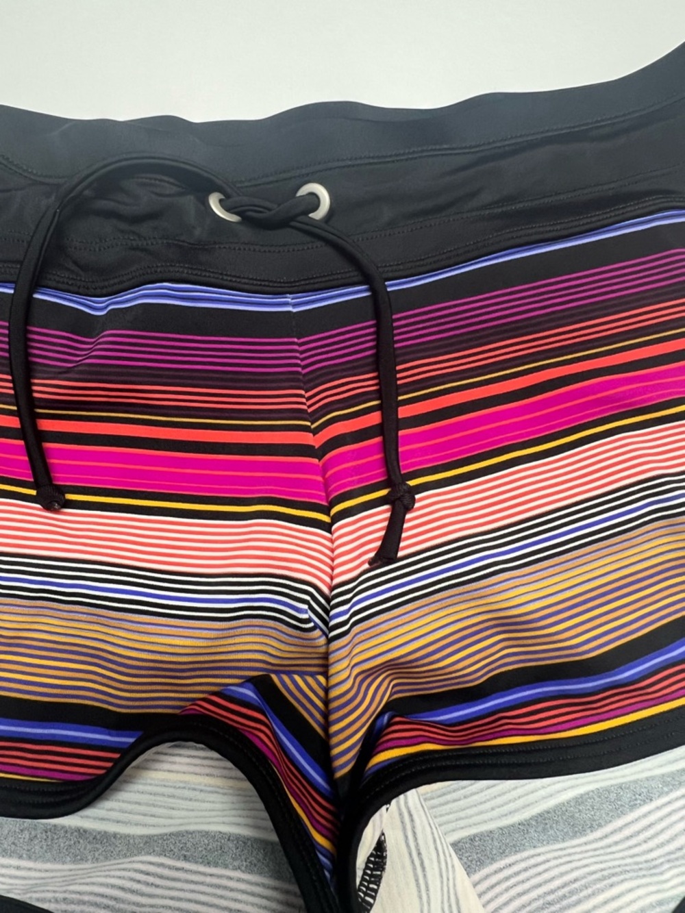 ATHLETA Striped Running Shorts Women Small Multicolor Lined Athletic Activewear - Picture 5 of 10